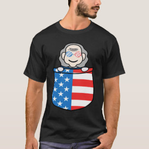 Benjamin Franklin Pocket Niedlich 4. Juli Amerikan T-Shirt
