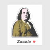 Benjamin Franklin Pop-Art-Stil Aufkleber (Blatt)