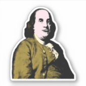 Benjamin Franklin Pop-Art-Stil Aufkleber (Vorderseite)