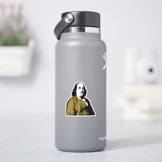 Benjamin Franklin Pop Art Style Aufkleber (HydroFlask)