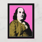 Benjamin Franklin Pop Art Style Postkarte (Vorderseite)