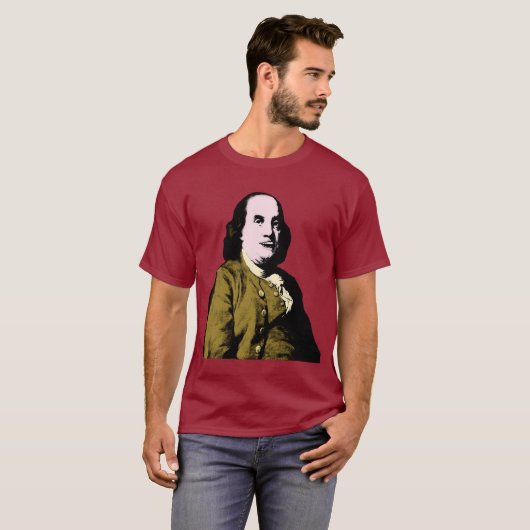 Benjamin Franklin Pop Art Style T-Shirt (Vorne ganz)