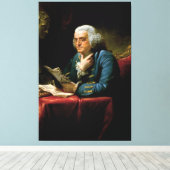 Benjamin Franklin Portrait von David Martin 1767 Leinwanddruck (Insitu (Holzboden))