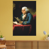 Benjamin Franklin Portrait von David Martin 1767 Leinwanddruck (Insitu (Wohnzimmer))