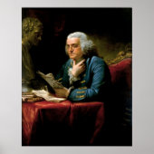 BENJAMIN FRANKLIN Portrait von David Martin Poster (Vorne)