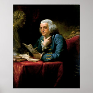 BENJAMIN FRANKLIN Portrait von David Martin Poster
