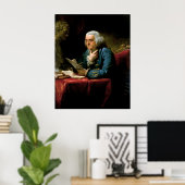 BENJAMIN FRANKLIN Portrait von David Martin Poster (Heimbüro)