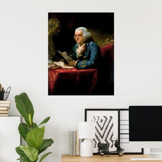 BENJAMIN FRANKLIN Portrait von David Martin Poster (Heimbüro)