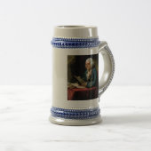 Benjamin Franklin-Porträt durch David Martin 1767 Bierglas (VorderseiteRechts)