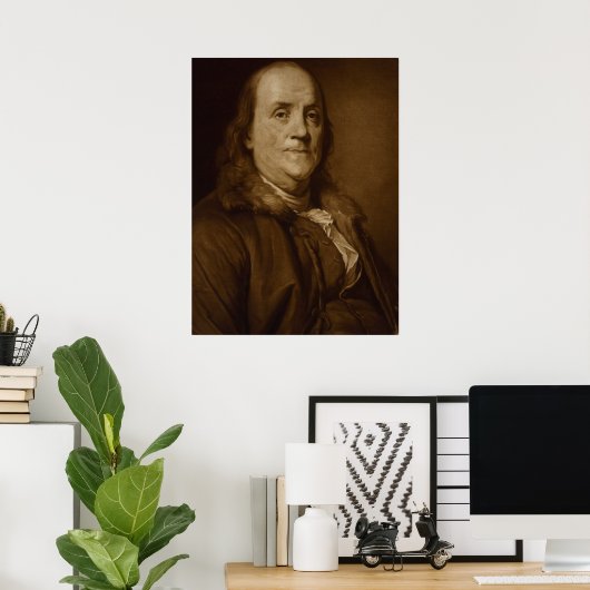 Benjamin Franklin Poster (Heimbüro)