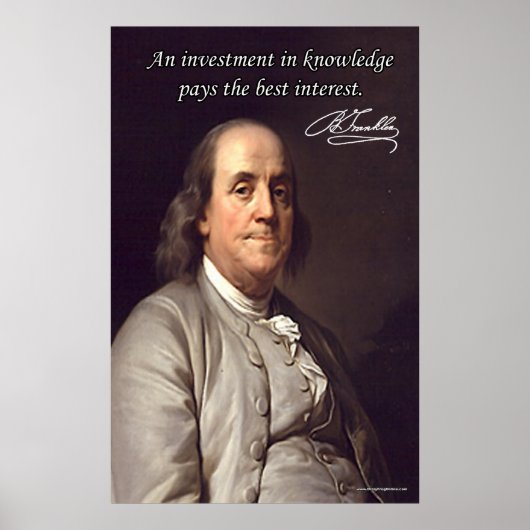 Benjamin Franklin Poster (Vorne)