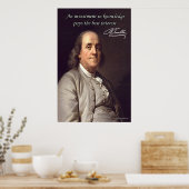 Benjamin Franklin Poster (Küche)