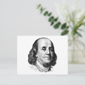 Benjamin Franklin Postkarte (Stehend Vorderseite)