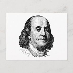 Benjamin Franklin Postkarte