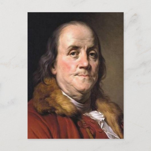 Benjamin Franklin Postkarte (Vorderseite)