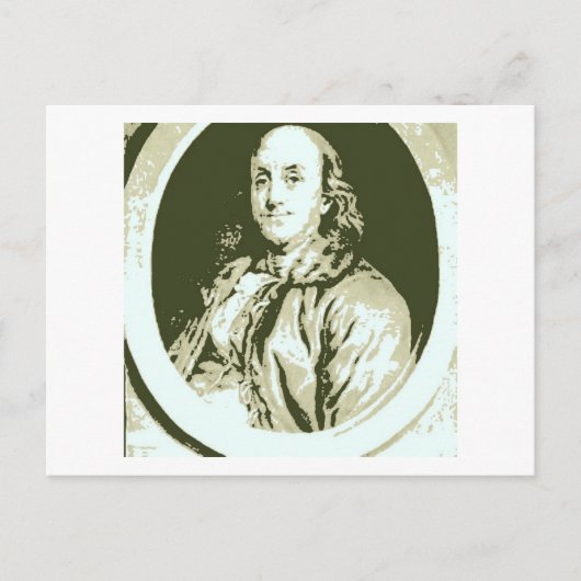 Benjamin Franklin Postkarte (Vorderseite)
