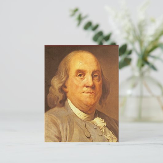 Benjamin Franklin Postkarte (Stehend Vorderseite)