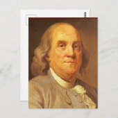 Benjamin Franklin Postkarte (Vorne/Hinten)