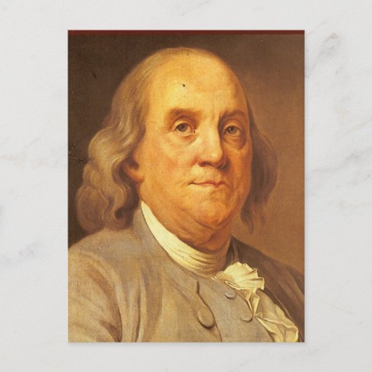 Benjamin Franklin Postkarte (Vorderseite)