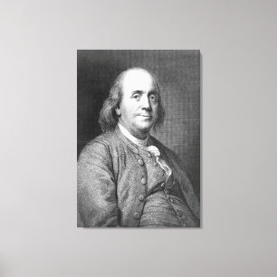 Benjamin Franklin Präsident Geschichtsporträt vo Leinwanddruck