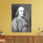 Benjamin Franklin Präsident Geschichtsporträt von Leinwanddruck (Insitu (Wohnzimmer))
