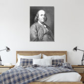 Benjamin Franklin Präsident Geschichtsporträt von Leinwanddruck (Insitu (Schlafzimmer))