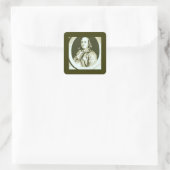 Benjamin Franklin Quadratischer Aufkleber (Tasche)