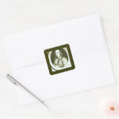 Benjamin Franklin Quadratischer Aufkleber (Umschlag)