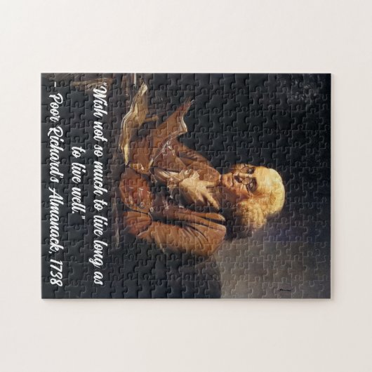 Benjamin Franklin Quote -Customize Puzzle (Horizontal)