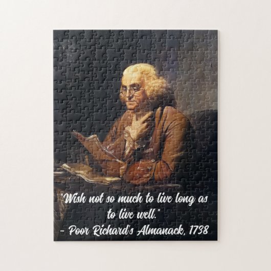 Benjamin Franklin Quote -Customize Puzzle (Vertikal)