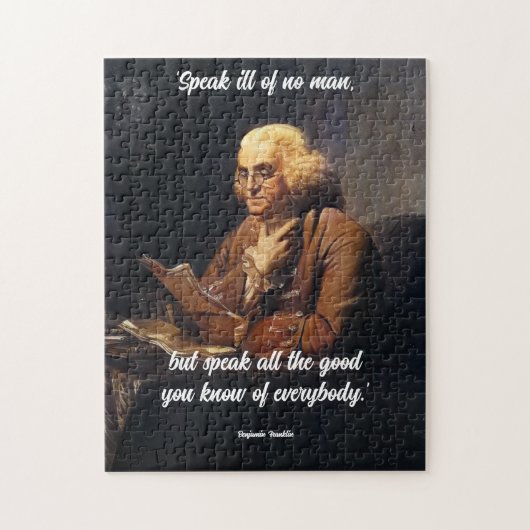 Benjamin Franklin Quote -Customize Quote Puzzle (Vertikal)