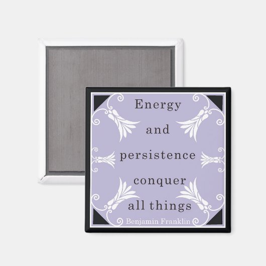 Benjamin Franklin Quote Magnet (Vorderseite/Rückseite)