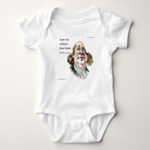Benjamin Franklin & Quote Rick London & Tom Kerr Baby Strampler