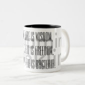Benjamin Franklin Quote TTM Zweifarbige Tasse (VorderseiteRechts)