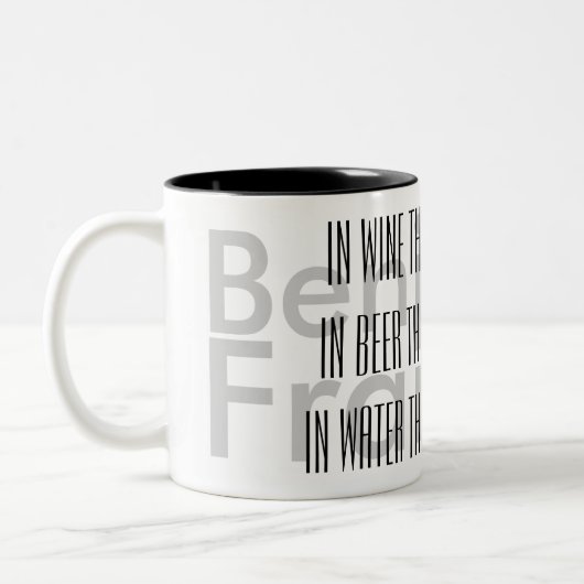 Benjamin Franklin Quote TTM Zweifarbige Tasse (Links)