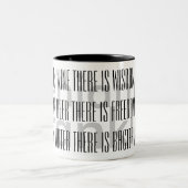 Benjamin Franklin Quote TTM Zweifarbige Tasse (Mittel)