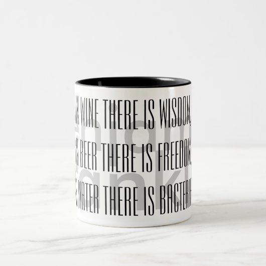 Benjamin Franklin Quote TTM Zweifarbige Tasse (Mittel)