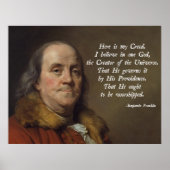 Benjamin Franklin Religion Poster (Vorne)