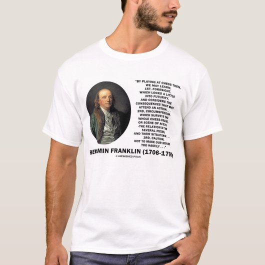 Benjamin Franklin-Schach-Vorsorge-Umsicht T-Shirt (Vorderseite)