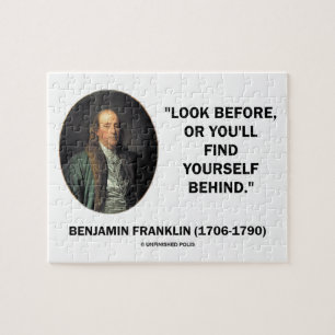 Benjamin Franklin schauen, bevor Sie sich selbst f Puzzle