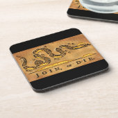 Benjamin Franklin schließen sich an oder die Getränkeuntersetzer (Linke Seite)