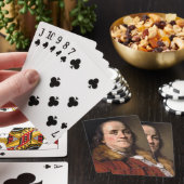 Benjamin Franklin spielt Karten Spielkarten (In Situ)