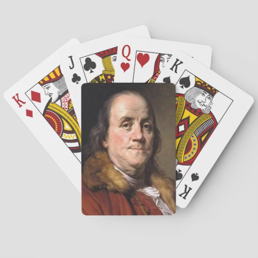 Benjamin Franklin spielt Karten Spielkarten (Rückseite)