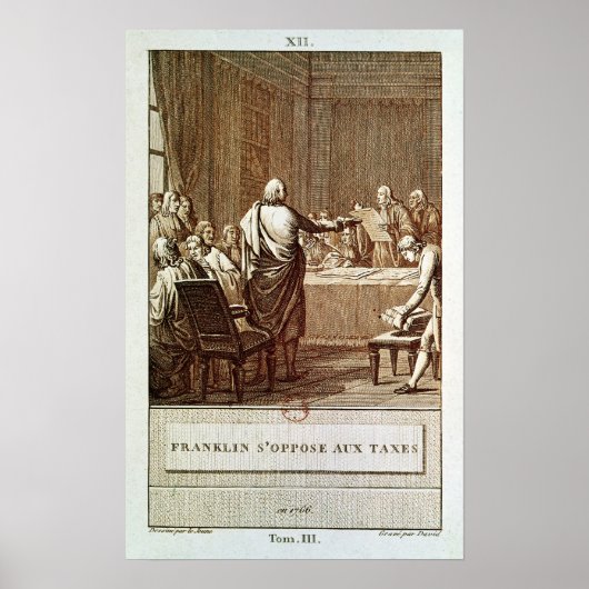 Benjamin Franklin stellt seine Opposition vor Poster (Vorne)