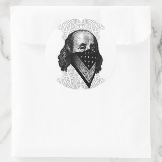 Benjamin Franklin Sticker (Tasche)
