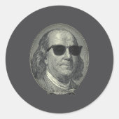 Benjamin Franklin The Benjamin Its All About  Runder Aufkleber (Vorderseite)