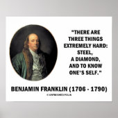 Benjamin Franklin Three Dinge Extrem Hard Poster (Vorne)