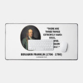 Benjamin Franklin Three Dinge Extrem Hard Schreibtischunterlage (Tastatur & Maus)