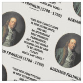 Benjamin Franklin-Todessteuer-Zitat Stoff (Nahaufnahme)