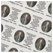 Benjamin Franklin-Todessteuer-Zitat Stoff (Muster)